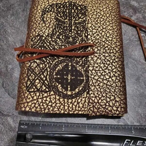 Small Gold Leather Journal